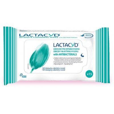 LACTACYD with ANTIBACTERIALS obrúsky na intímnu hygienu 1 x 15 ks