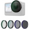 Telesin Sada filtrů CPL/ND8/ND16/ND32 pro DJI Osmo Action 6 4 ks