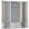 Topeshop ROMANA 160 BIEL bedroom wardrobe/closet 11 shelves 4 door(s) White