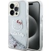 Zadný kryt Hello Kitty Liquid Glitter Electroplating Head Logo pre iPhone 13 Pro Transparent