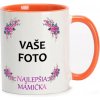 HRNČEK S FOTKOU FAREBNÝ RÁMIK NAJLEPŠIA MAMIČKA 350 ML FOTOpošta Farba: ORANŽOVÝ