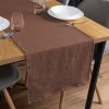 Biante Mušelínový behúň na stôl MSN-075 Hnedý 35x160 cm