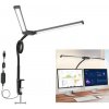 PULUZ Stolná LED lampa s husím krkom, 2x LED, rameno s husím krkom