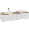 Villeroy & Boch Antao skrinka 160x50x36 cm závesná kúpeľňová skrinka pod umývadlo biela-dub K28051GF