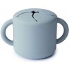 Mushie Silikónový pohárik na snack: Powder Blue