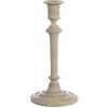 Polyresinová dekorácia svietnika na vysokú sviečku s krémovom farebnom prevedení 11 x 23 cm Blanc Maricló 41757