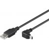 PremiumCord miniUSB 2.0, A-B, 5 pinov, 90 °, 1.8 m ku2m2a-90