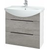 Dreja Umývadlová skrinka TAKE IT SZZ2 75 - N01 Biela lesk / Úchytka T07 / D01 Betón