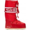 Dievčenské snehule Moon Boot ICON NYLON JR - červená 31/34