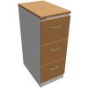 Office Pro Trojzásuvková kartotéková skriňa OP, 41,6x104x64 cm, buk/sivá