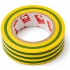 Izolačná páska PVC, 15 mm, 10m, žlto-zelená