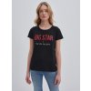 BIG STAR Čierne bavlnené tričko s potlačou BRUNONA 101