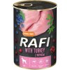 Rafi Dog Adult - Morčacie s čučoriedkami konzerva 400g