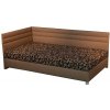 New design Posteľ 110x200 ELITE L 170/171 OLD matrac látka 170/korpus + čelo látka 171 - matrac POLYURETAN D2 čalúnené 115 cm x 80 cm x 205 cm