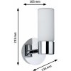 Paulmann Eleon nástenné svetlo IP44 chróm/opál 1pl - 70839