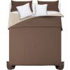 Obojstranný prehoz na manželskú posteľ hnedej farby 200 x 220 cm
