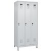 Šatňová skriňa C+P Cabo-Plus na nožičkách, 3 oddelenia, 900 x 500 x 1950 mm, sivá