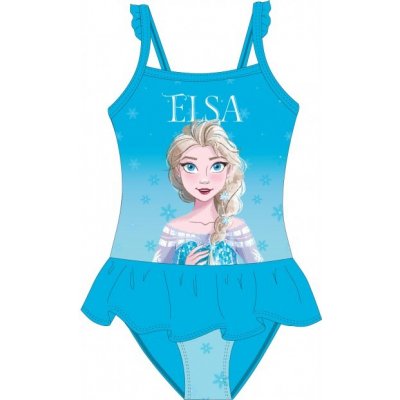 E plus M - Dievčenské jednodielne plavky Ľadové kráľovstvo Frozen - princezná Elsa - modré