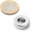 SOLLAU Neodymový magnet medzikružie D 19/9 mm, H 6 mm, N42, ponikelovaný