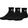 Ponožky Under Armour Performance Cotton 3p Qtr Ultimate Black/Ultimate Black/White XL