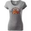 Mám guľatiny 50 - Dámske tričko Pure - XL ( Tmavosivý melír )