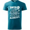 1976 v kocke - Klasické pánske tričko vyššej gramáže - XS ( Tmavý tyrkys )