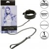 Calexotics Nocturnal Collar & Leash Leather Adjustable Black