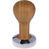 Buna café tamper, dub, olej, 53 mm, nerez lesk, plochý
