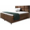 Wilsondo Čalúnená boxspring manželská posteľ s matracom Leila - hnedá Rozmer: 160x200