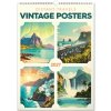 NOTIQUE Nástenný Vintage plagáty vzdialené kraje 33 x 46 cm 2027