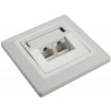 Solarix SX9-2-6-STP-WH Ethernetová Zásuvka pod omítku 2xRJ45 STP c6 23100094
