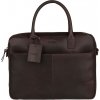 BURKELY Kožená taška na notebook UNI Burkely Dario tm. hnedá