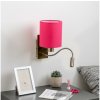 Brilagi | Brilagi - LED Nástenná lampa NUBILA 1xE27/25W/230V + LED/3W mosadz/ružová | BG1557J