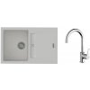 K-StrongSinks S3 Set drez Vardar 780x500mm granit biela + Batéria Rhona chrom