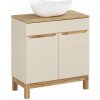 Súprava skrinka Comad Bali Cashmere BALI CASHMERE 82-80-46-2D, umývadlo Comad Cloud Free CLOUD FREE WHITE ( E-6588 ), BLAT UN. 89-80-B WOTAN