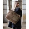 MARCO MAZZINI Dámska kožená taška typu hobo | tmavobéžová vp3hh