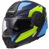 Výklopná moto prilba LS2 FF902 Scope II Duria Blue H-V Yellow 3XL (65-66)