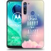 Picasee silikónový prehľadný obal pre Motorola Moto G8 - Mysli pozitívne!