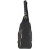 MADE IN ITALY Pánska kožená taška cez rameno 990 čierna Čierna
