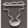 Kovová šlová pracka - strieborná - prievlak 3 cm