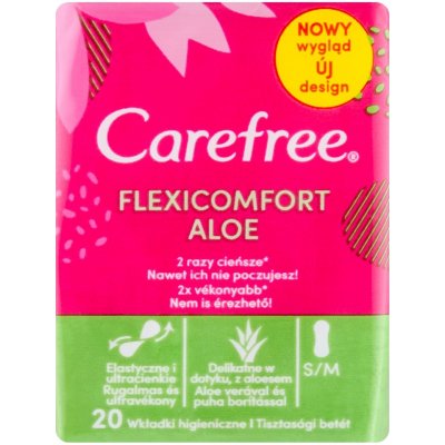 Carefree FlexiComfort Aloe dámske vložky 20 ks