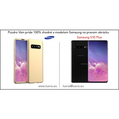 Púzdro Roybens 360 Full Body pre Samsung + tvrdené sklo - Zlaté Samsung: Galaxy S10 Plus