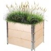 ATMOWOOD Drevený vyvýšený záhon s kovaním 80 x 60 x 20 cm