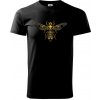 Steampunk včela s dierou v krídle - Klasické pánske tričko vyššej gramáže - XS ( Čierna )