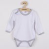 New Baby Dojčenské body so sivým lemom
