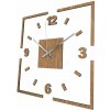 Štvorcové nástenné hodiny 3D | LONDON Strieborné ručičky 50 cm