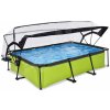 Bazén s krytom a filtráciou Lime pool Exit Toys oceľová konštrukcia 300*200*65 cm zelený od 6 rokov