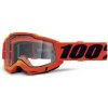 Brýle 100% Accuri 2 Enduro MTB Neon/Orange/Clear Lens