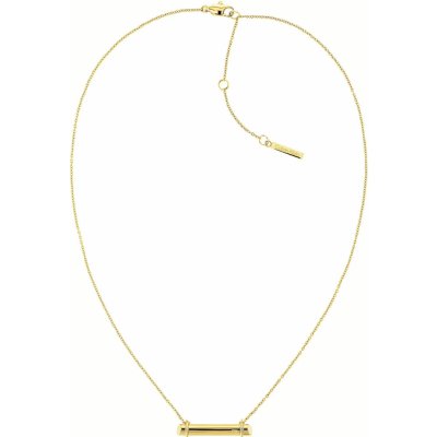 Calvin Klein Elegantný pozlátený náhrdelník Elongated Linear 35000015