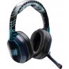Lexip Kakashi Kamui Slúchadlá s mikrofónom Káblový a bezdrôtový Pres hlavu Hranie Bluetooth Čierna, Modrá